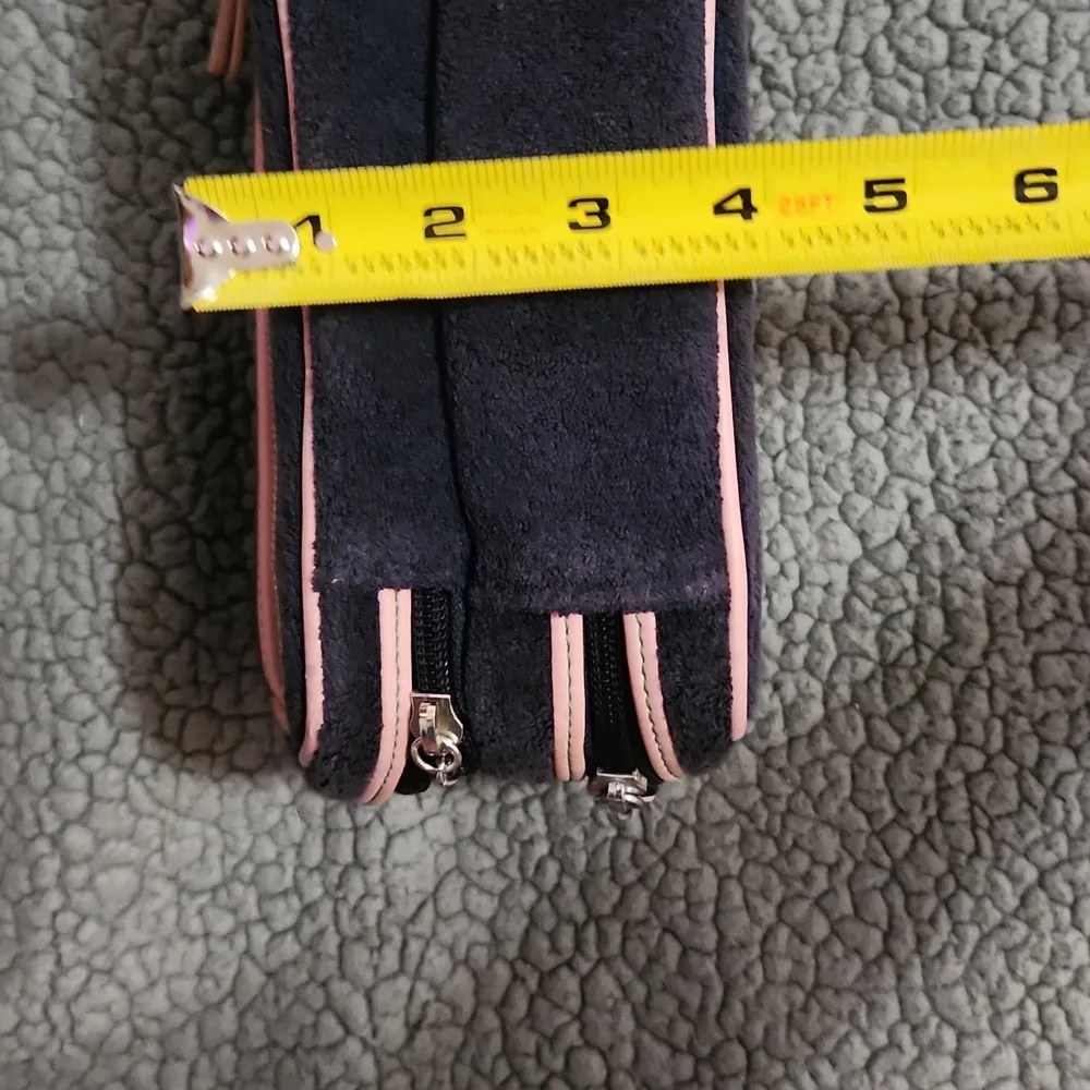 Rare Y2K Juicy Couture Make-up Bag/Organizer Dark Blue And Pink - Picture 12 of 14